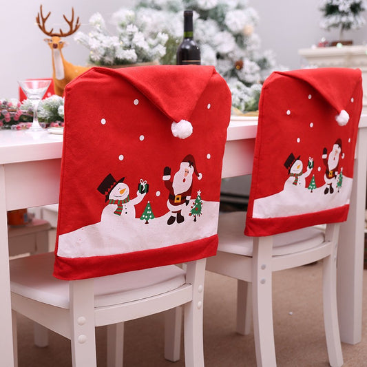 Christmas Santa Hat Chair Covers - 6PCS Chair Covers